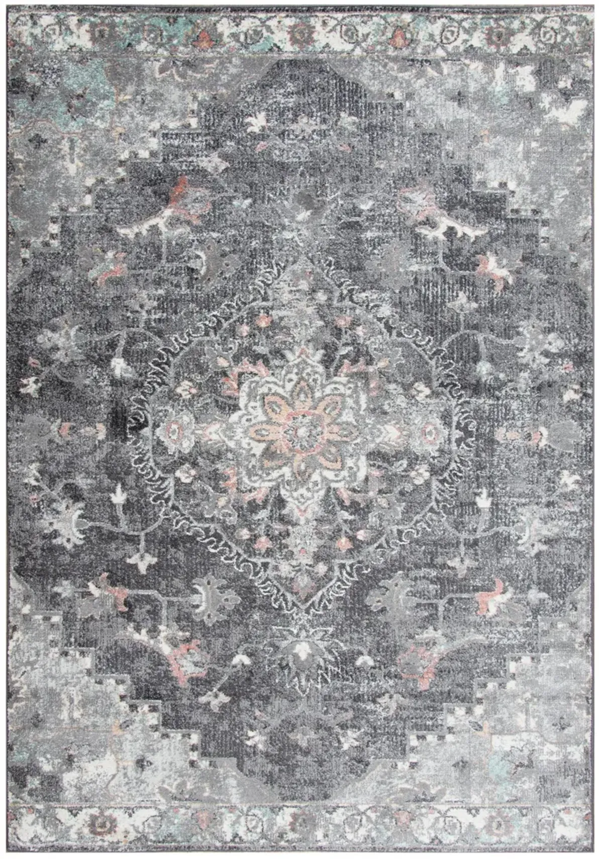 Odyssey Charcoal  Polypropylene 8' x 10' Rectangle Rug