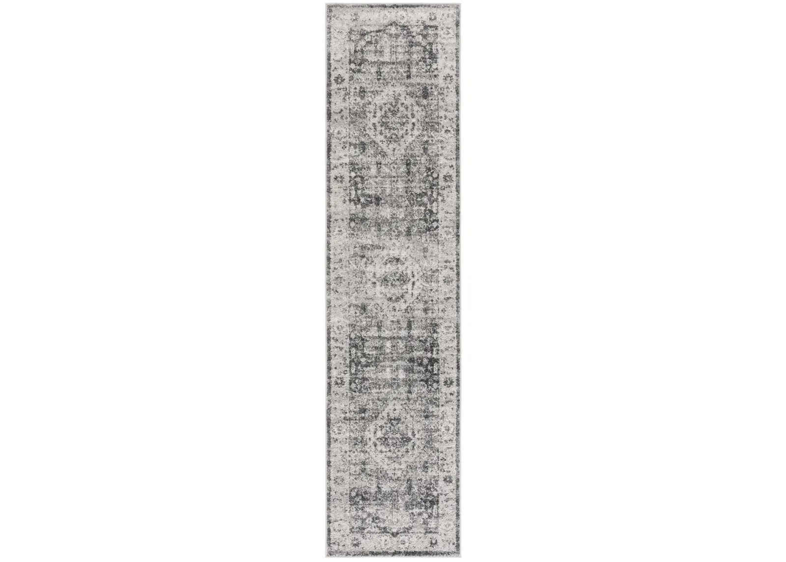 VINTAGE TABRIZ 204 GREY  2' x 8' Runner Rug