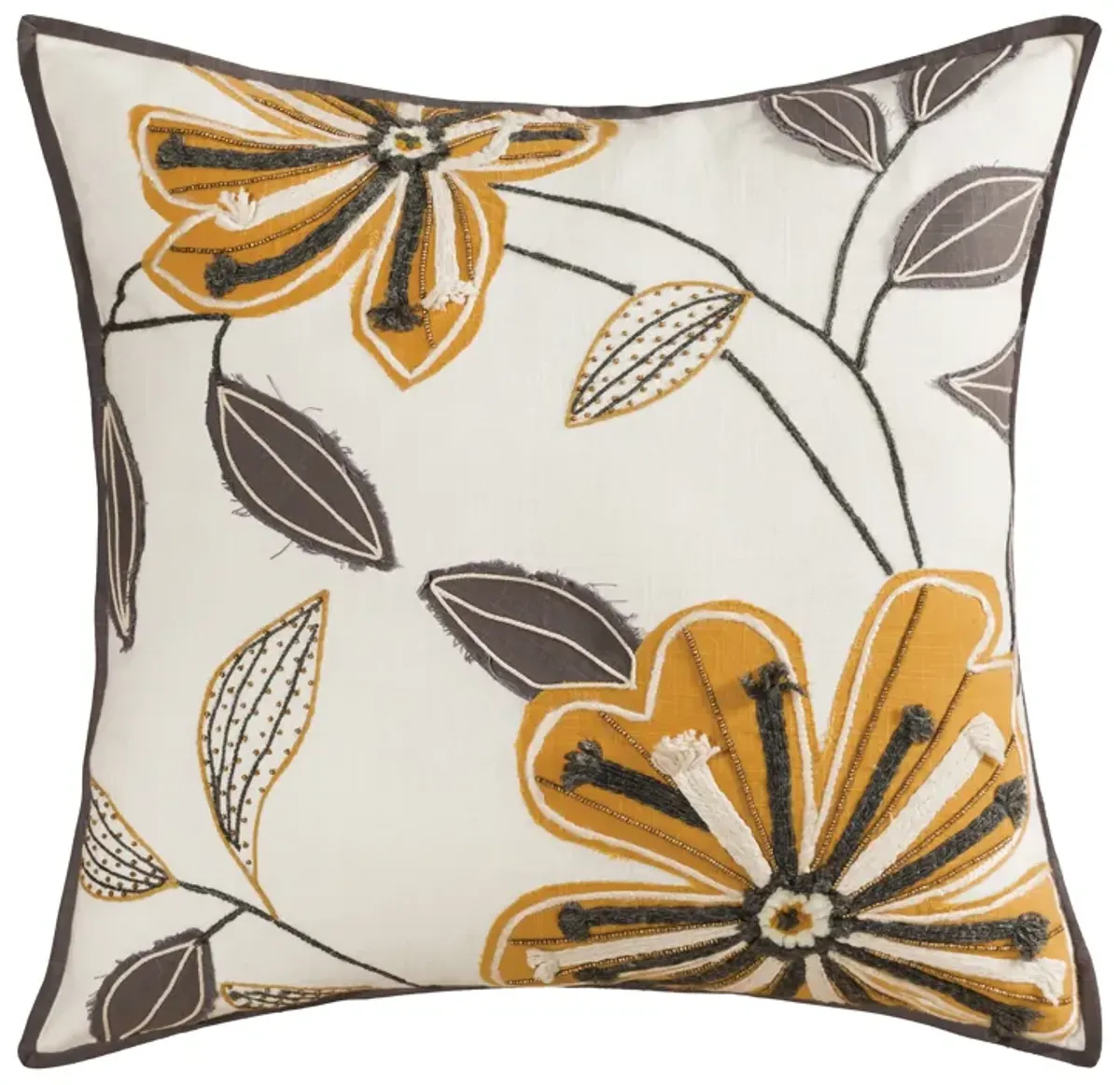 Aster 20x20 Pillow - Mustard