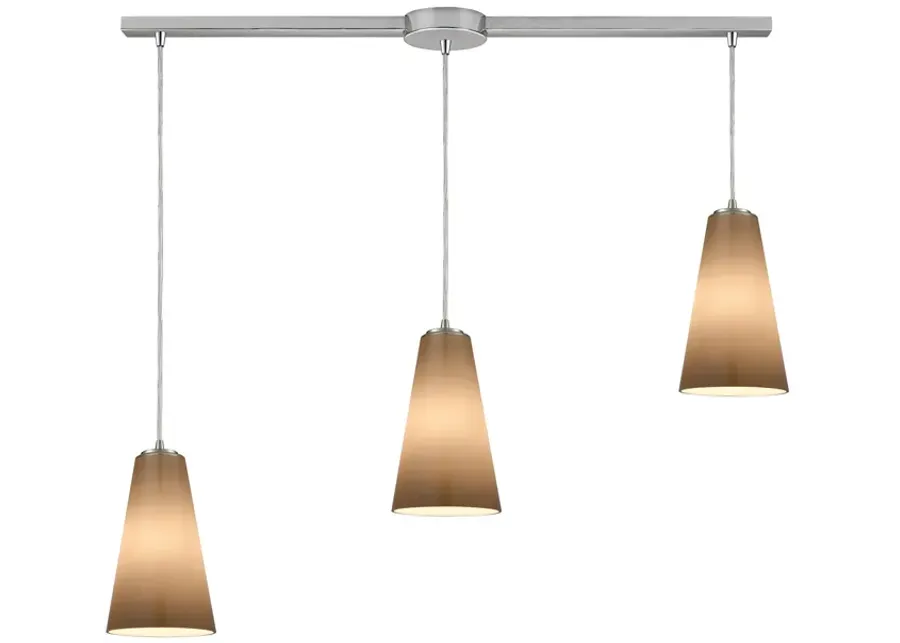 Connor 38" Wide 3-Light Mini Pendant - Satin Nickel