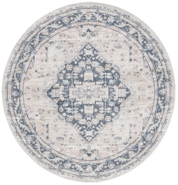 BLAIR WASHABLE 200 Blue 6'-7' X 6'-7' Round Round Rug