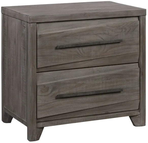 Hearst Solid Wood Two Drawer Nighstand in Sahara Tan