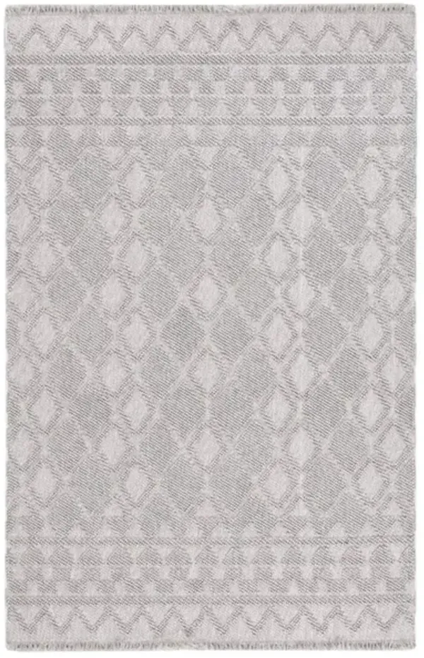 LOTUS 105 Grey 4' X 6' Small Rectangle Rug