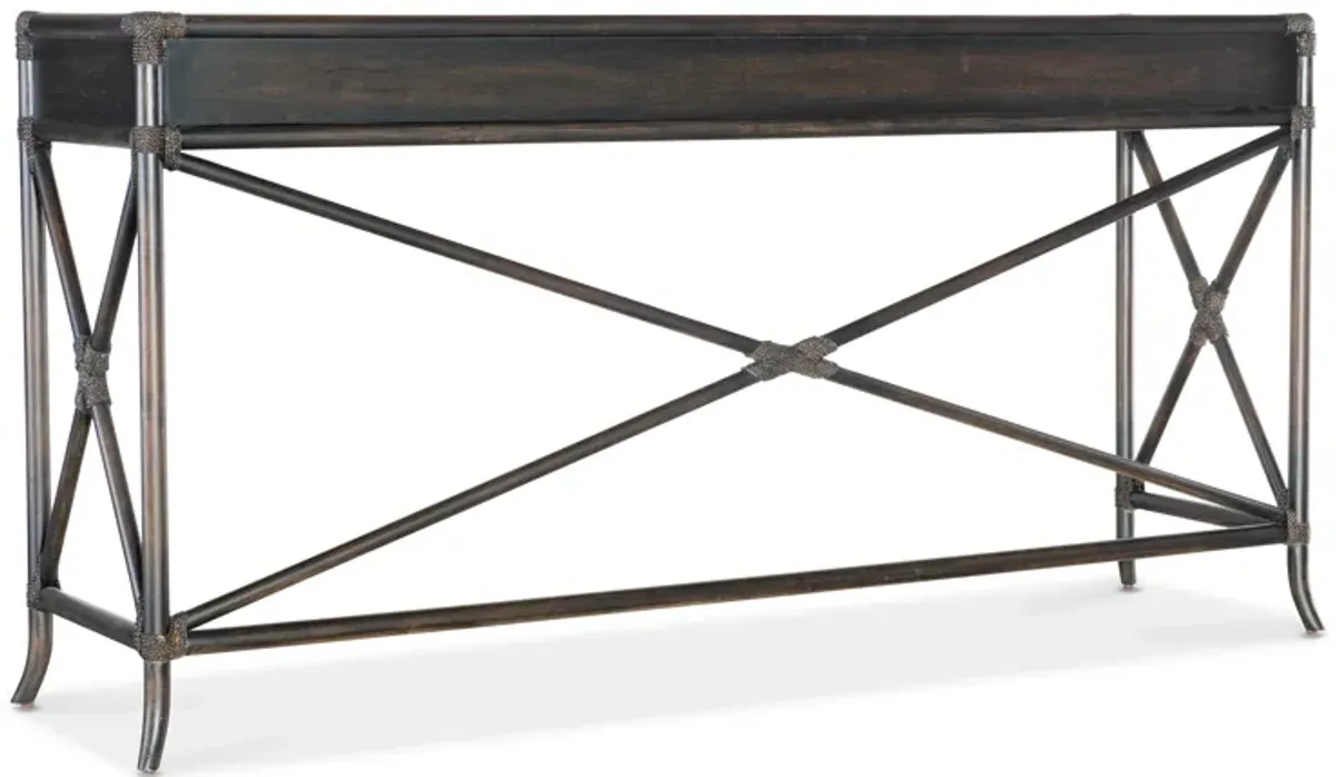 Retreat Pole Rattan Console