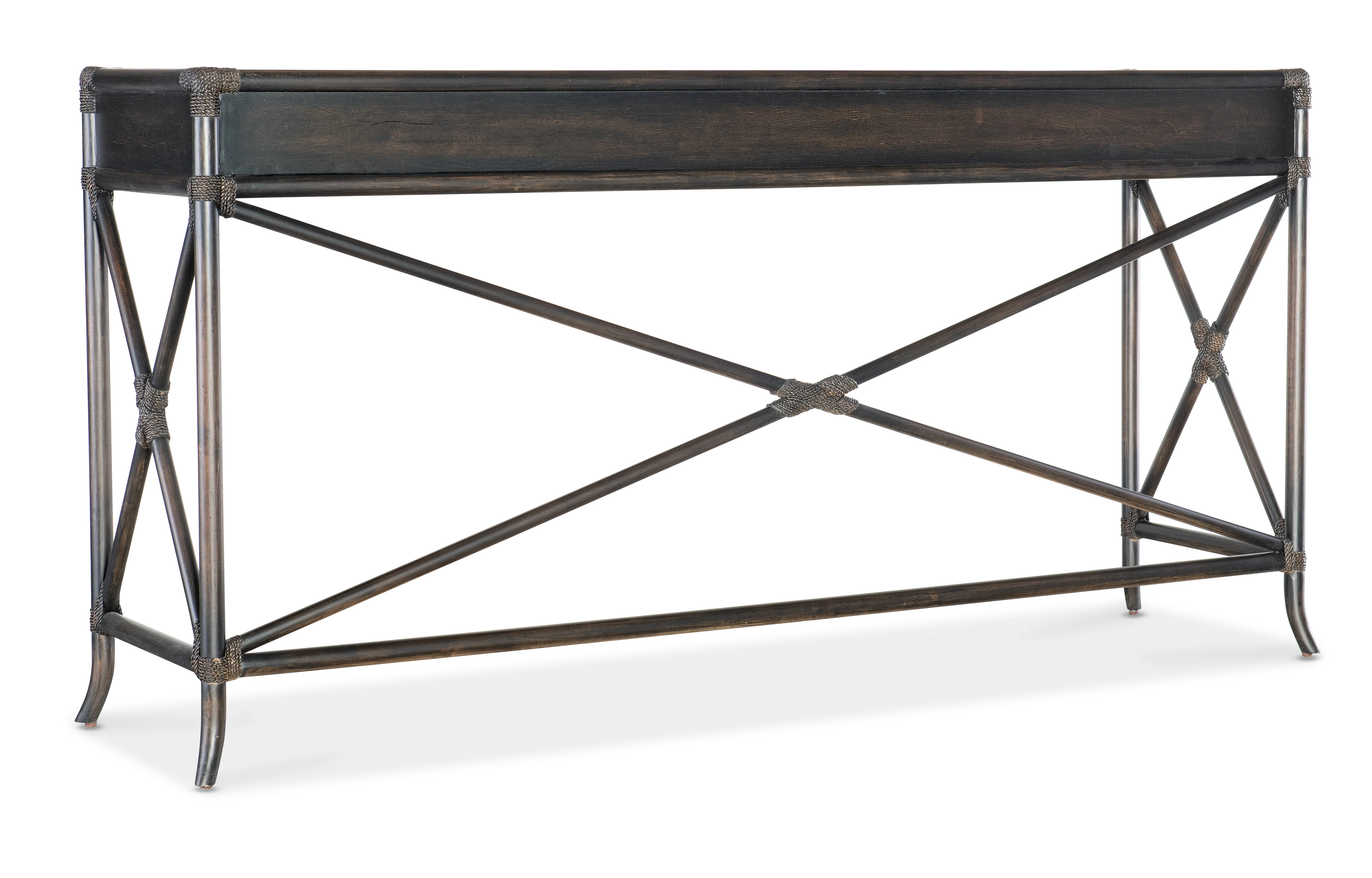 Retreat Pole Rattan Console