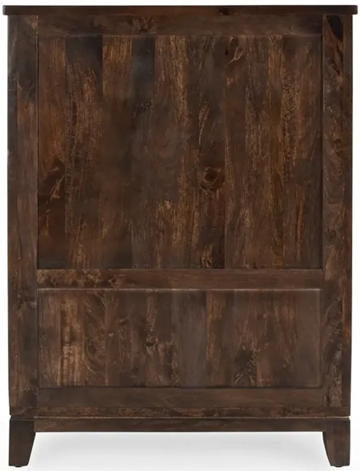 Vivienne Mango Wood Bar Cabinet Bark Brown