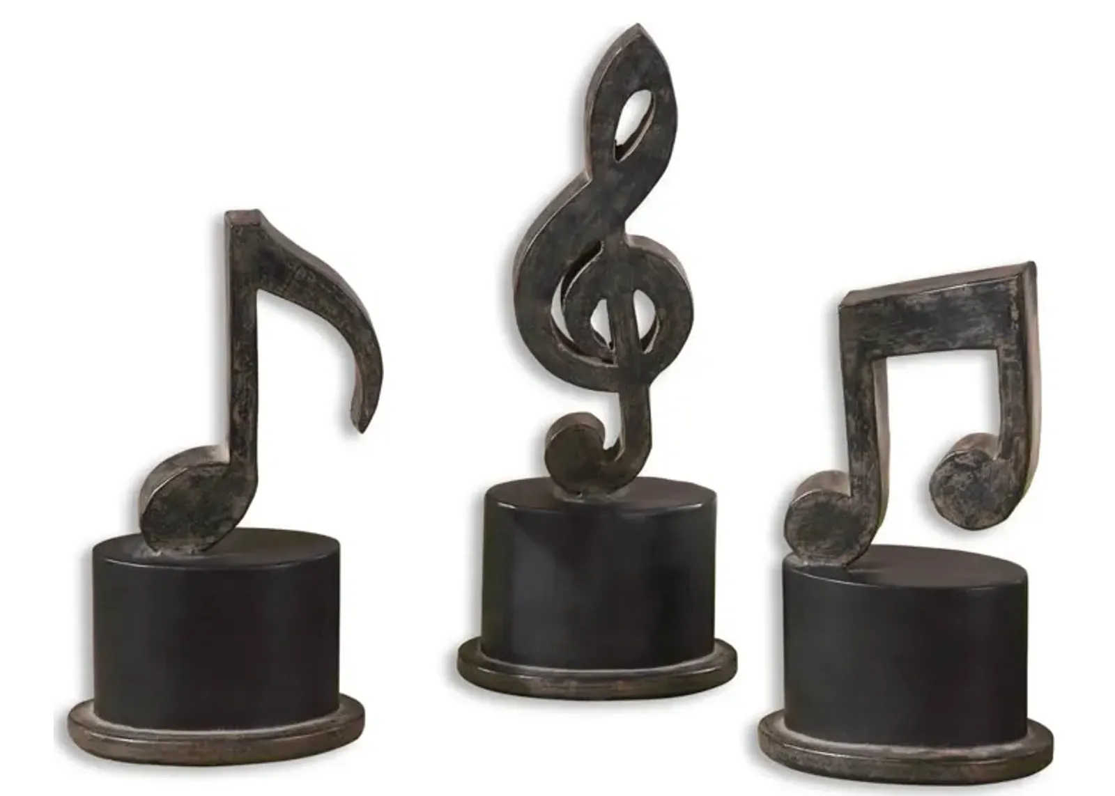 Music Notes Figurines, Set/3