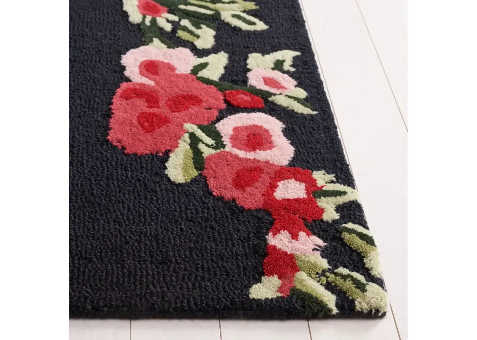 JARDIN 401 BLACK  6' x 6' Square Square Rug