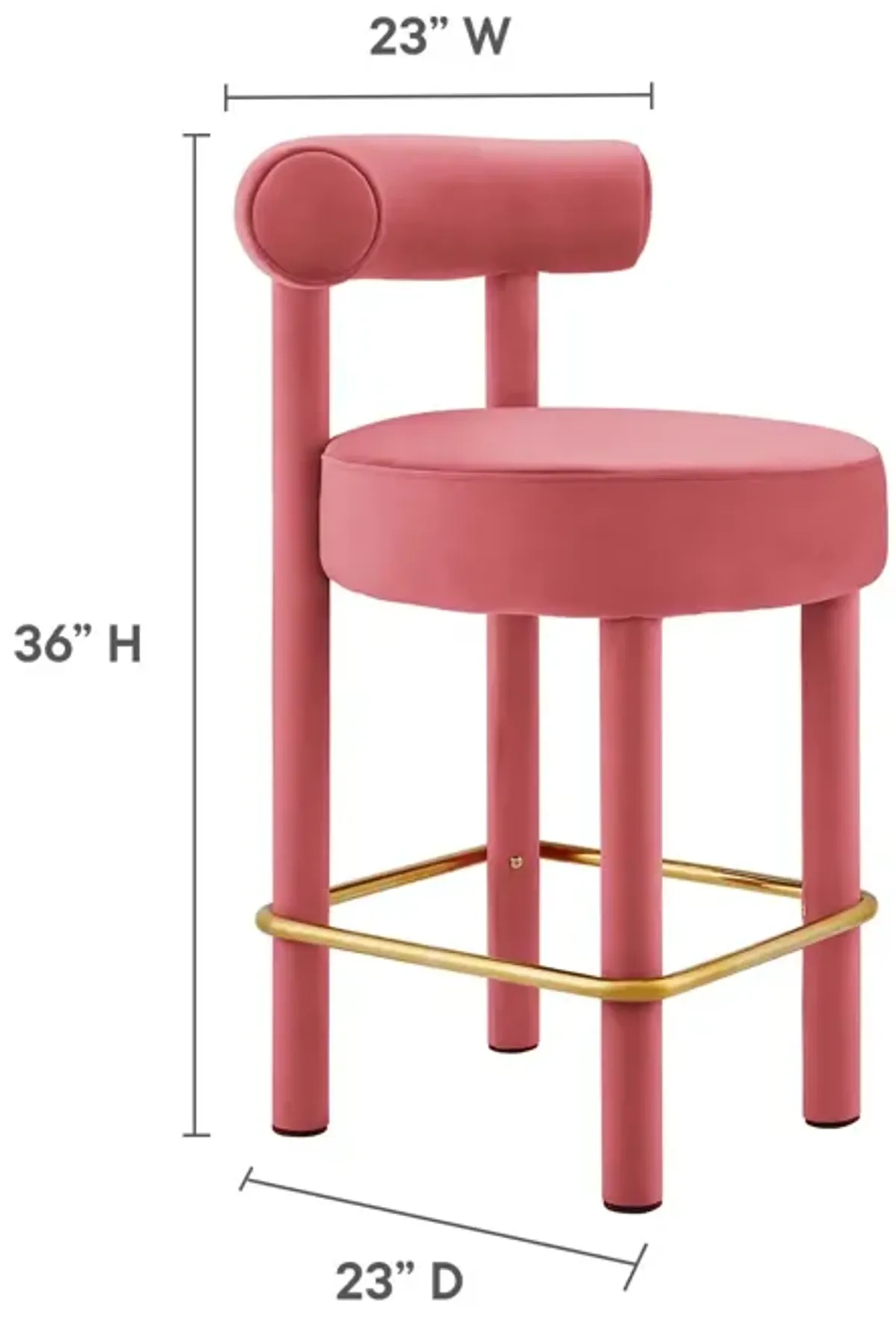 Toulouse Performance Velvet Counter Stool