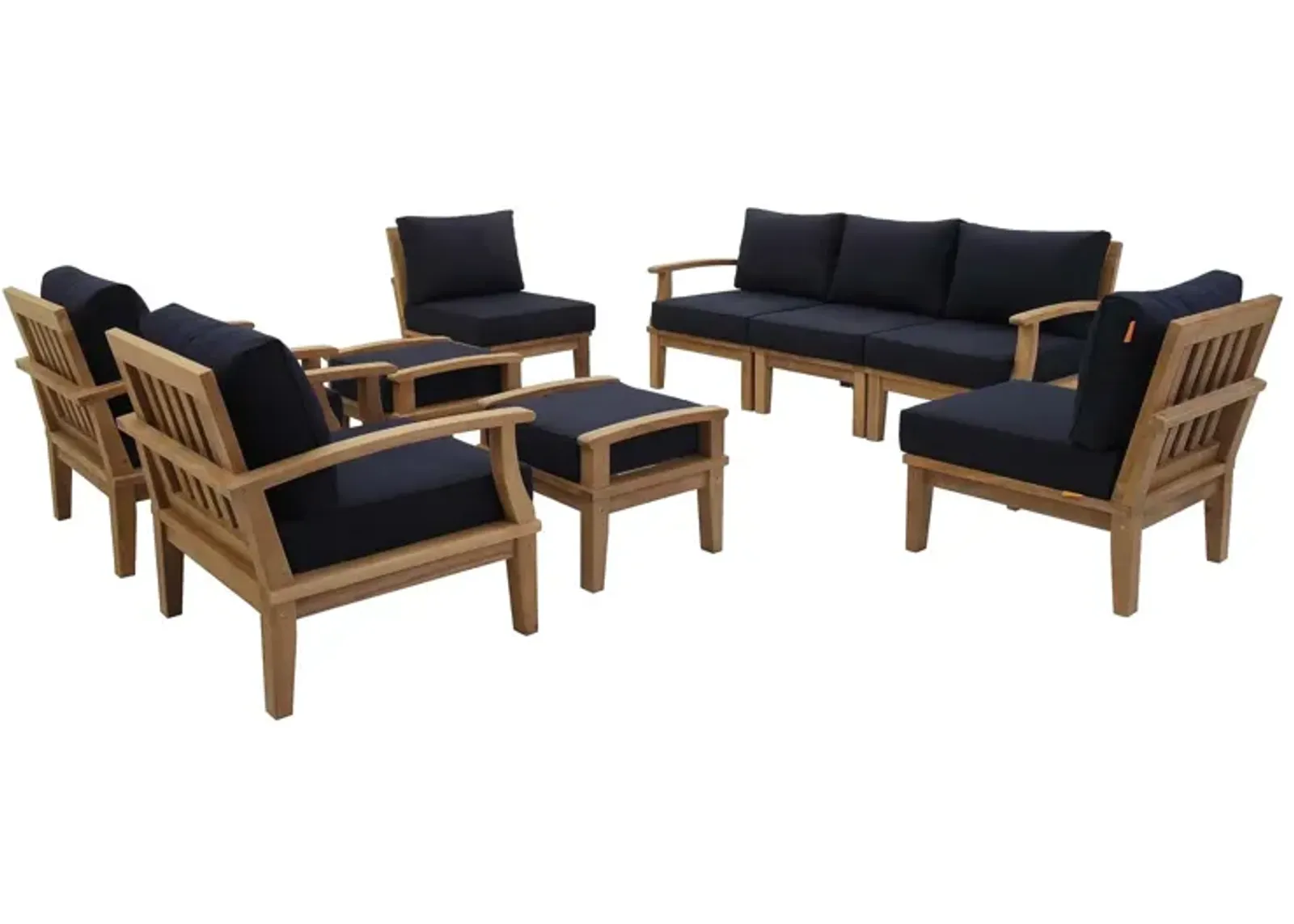 Marina 9 Piece Outdoor Patio Teak Set