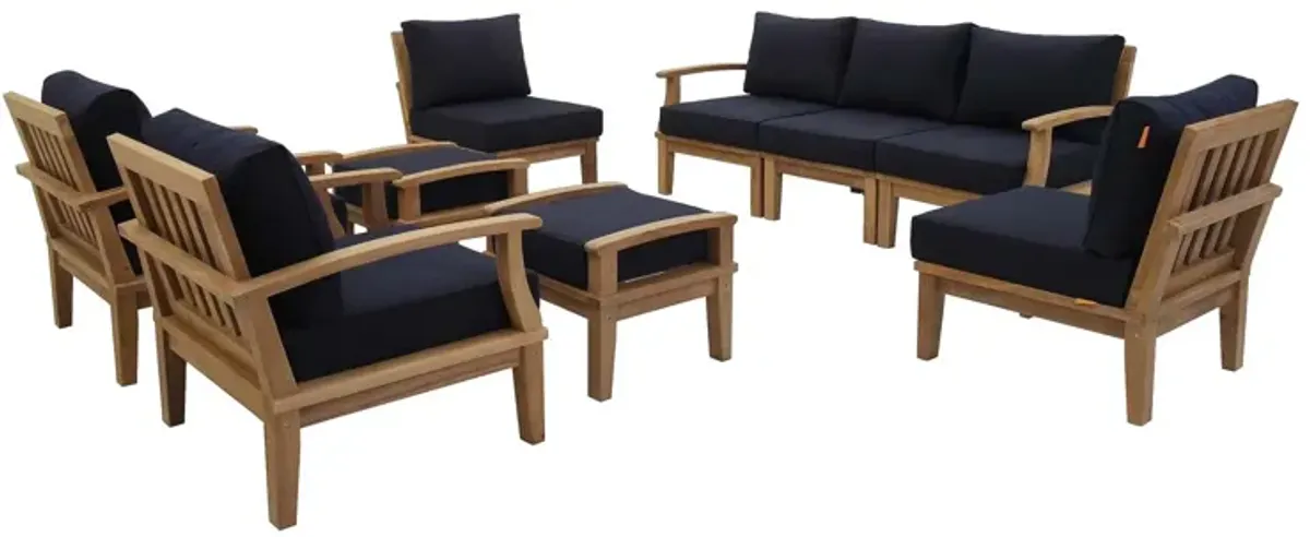 Marina 9 Piece Outdoor Patio Teak Set