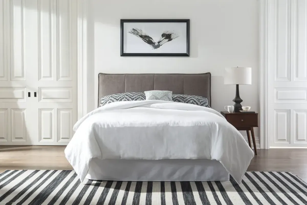 Adona Full-Size Upholstered Headboard In Dolphin Linen