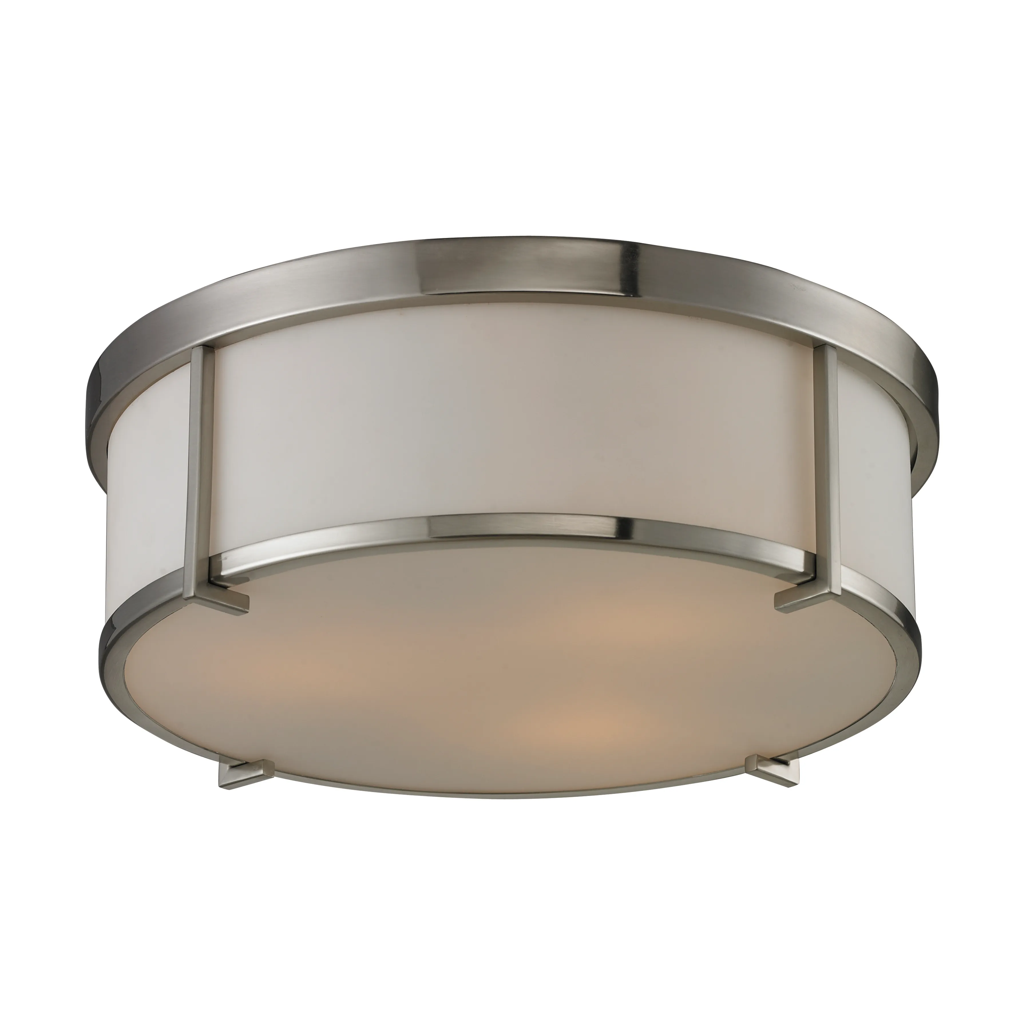 Bryant 15" Wide 3-Light Flush Mount - Brushed Nickel