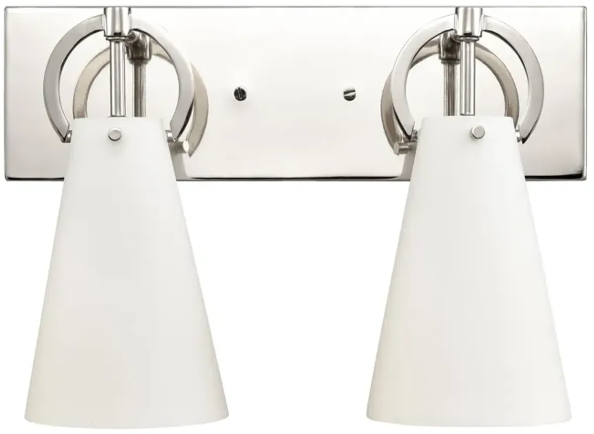 Gabby 15" Wide 2-Light Vanity Light - Polished Nickel