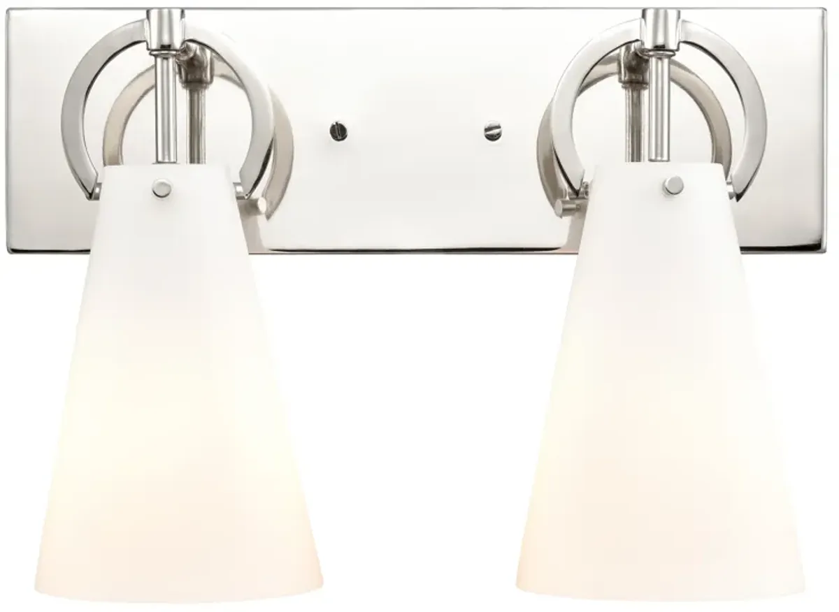 Gabby 15" Wide 2-Light Vanity Light - Polished Nickel