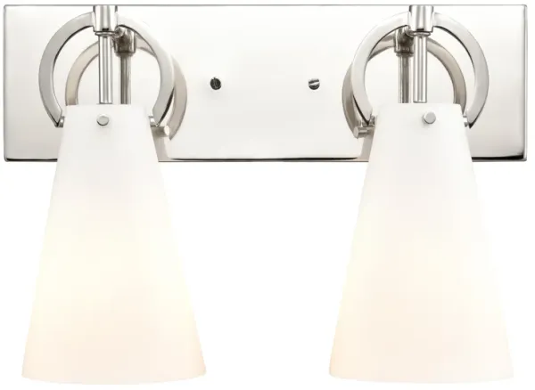 Gabby 15" Wide 2-Light Vanity Light - Polished Nickel
