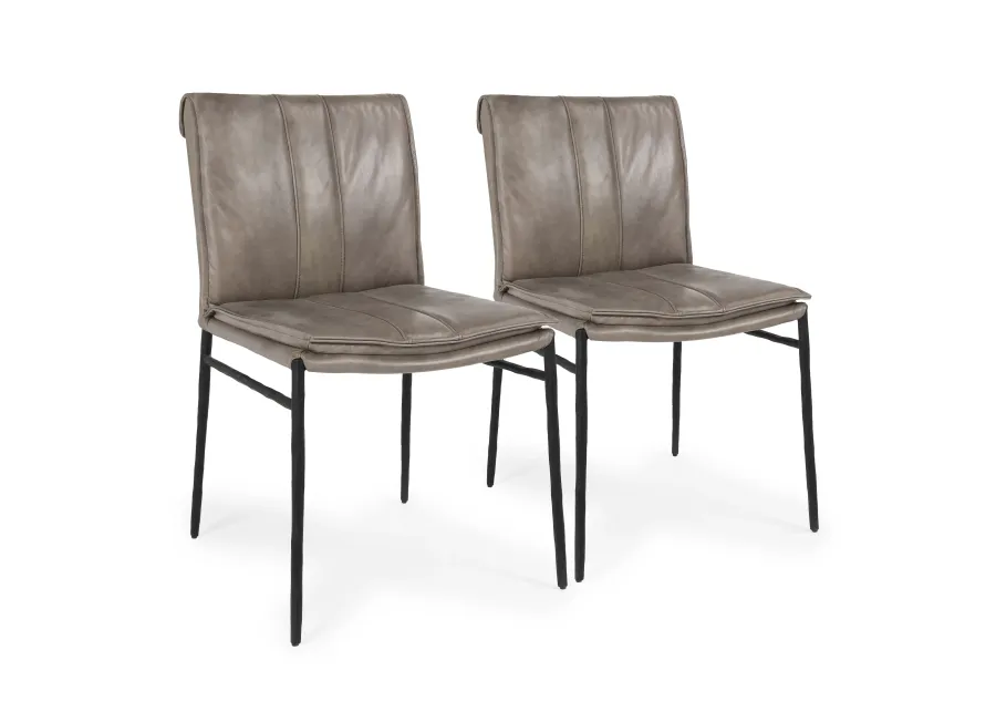 Mayer Dining Chair Pewter Grey Set of 2