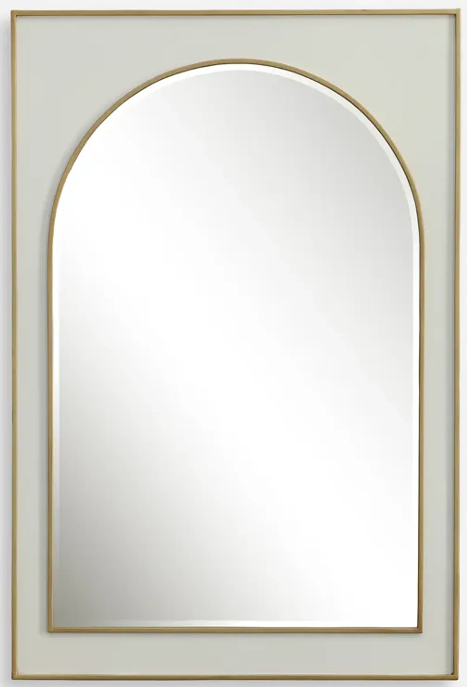 Crisanta Gloss White Arch Mirror