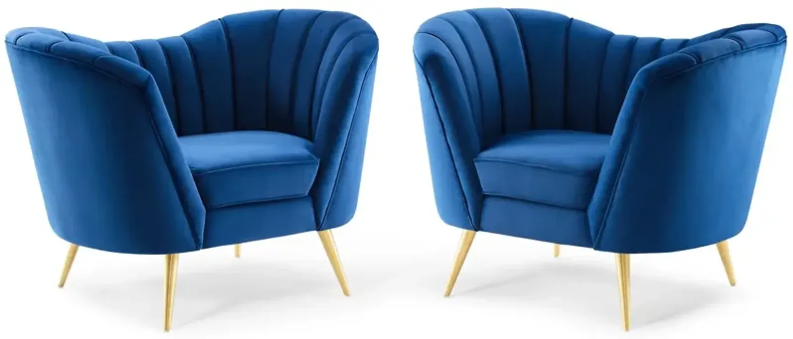 Opportunity Performance Velvet Armchair Set of 2