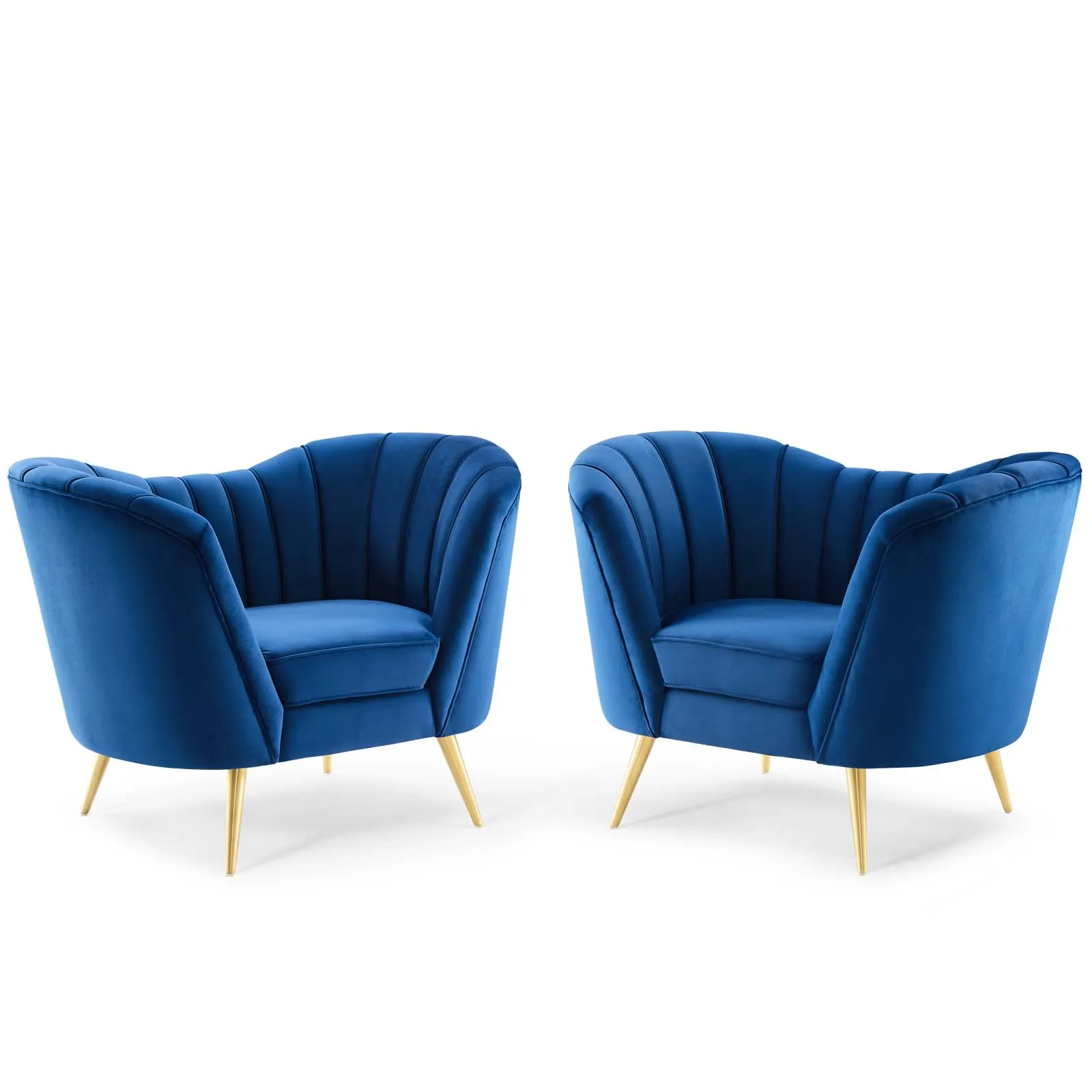 Opportunity Performance Velvet Armchair Set of 2