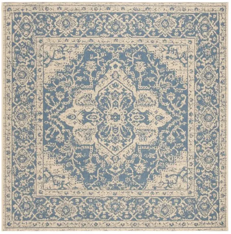 LINDEN 137 Collection LND137M-6SQ Blue / Creme 6'-7" X 6'-7" Square