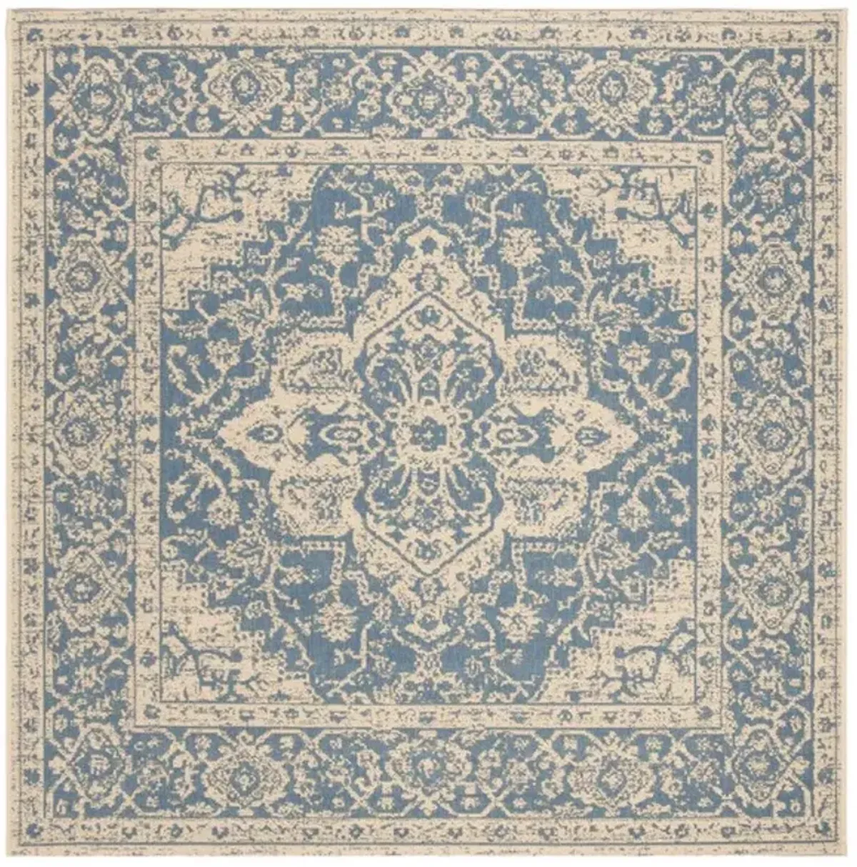 LINDEN 137 Collection LND137M-6SQ Blue / Creme 6'-7" X 6'-7" Square