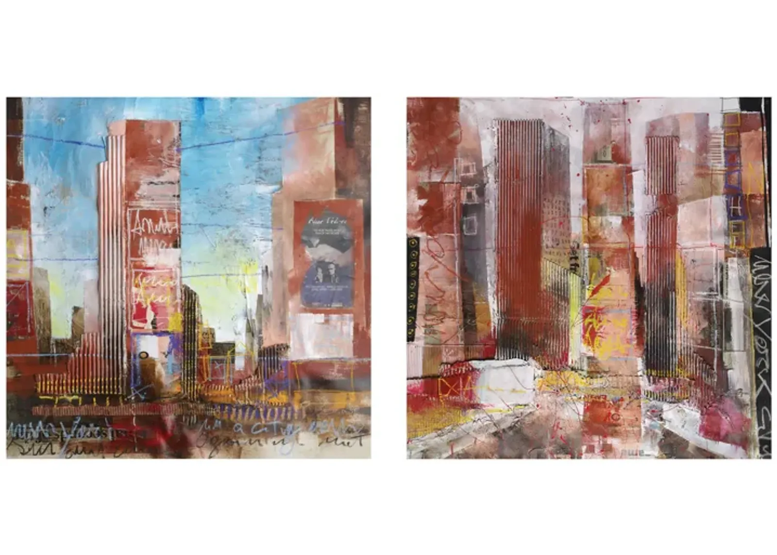 New York City IV (Exclusive Alberto Di Serafino Print on Canvas, Hand-painted Embellishments)