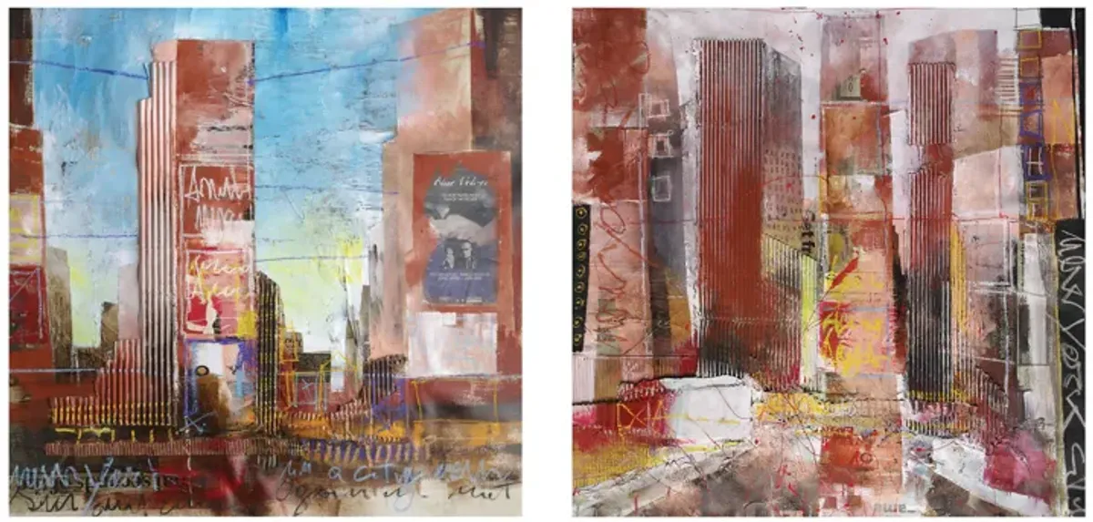 New York City IV (Exclusive Alberto Di Serafino Print on Canvas, Hand-painted Embellishments)