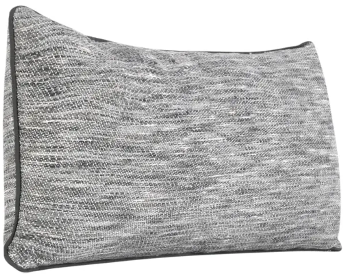 Sharma 16"x36" Cotton Blend Throw Pillow, Gray