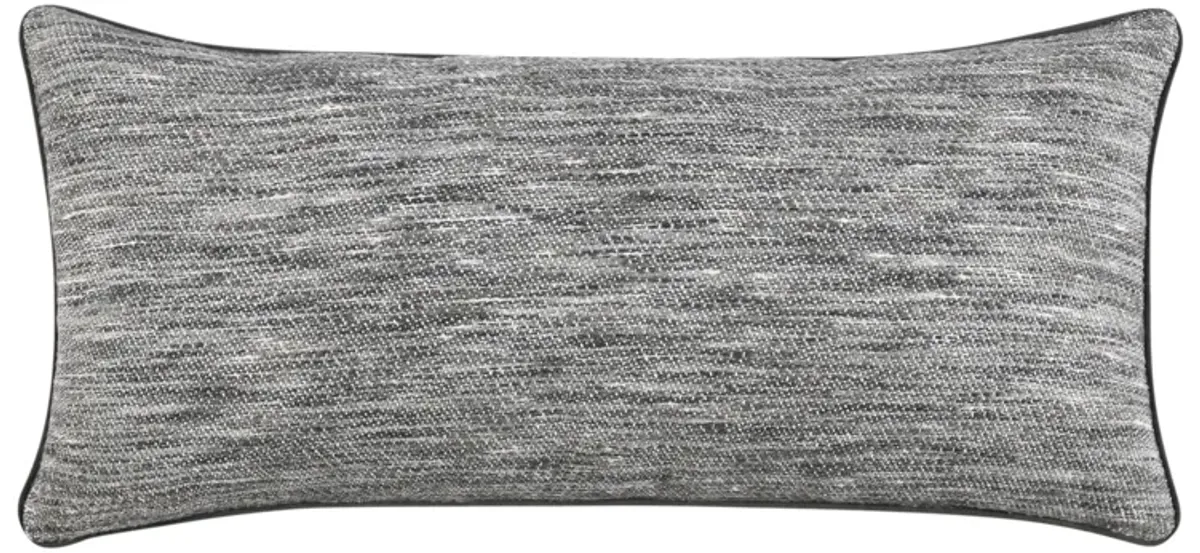 Sharma 16"x36" Cotton Blend Throw Pillow, Gray