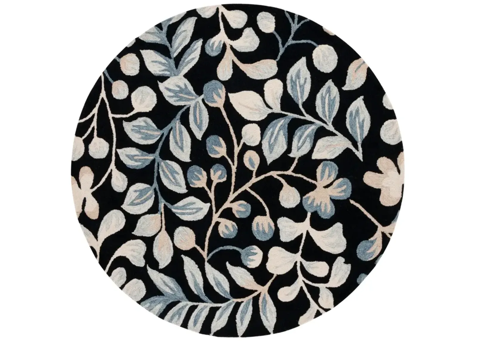 JARDIN 754 BLACK  6' x 6' Round Round Rug