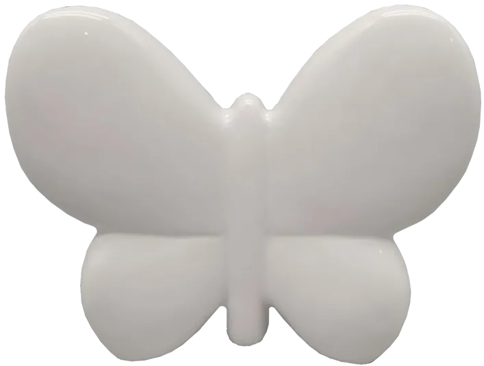 Cer, 6" Balloon Butterfly, White