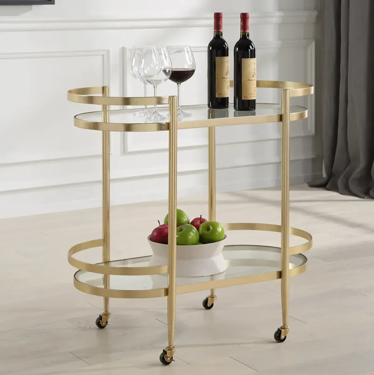 Isabelle Gold Bar Cart