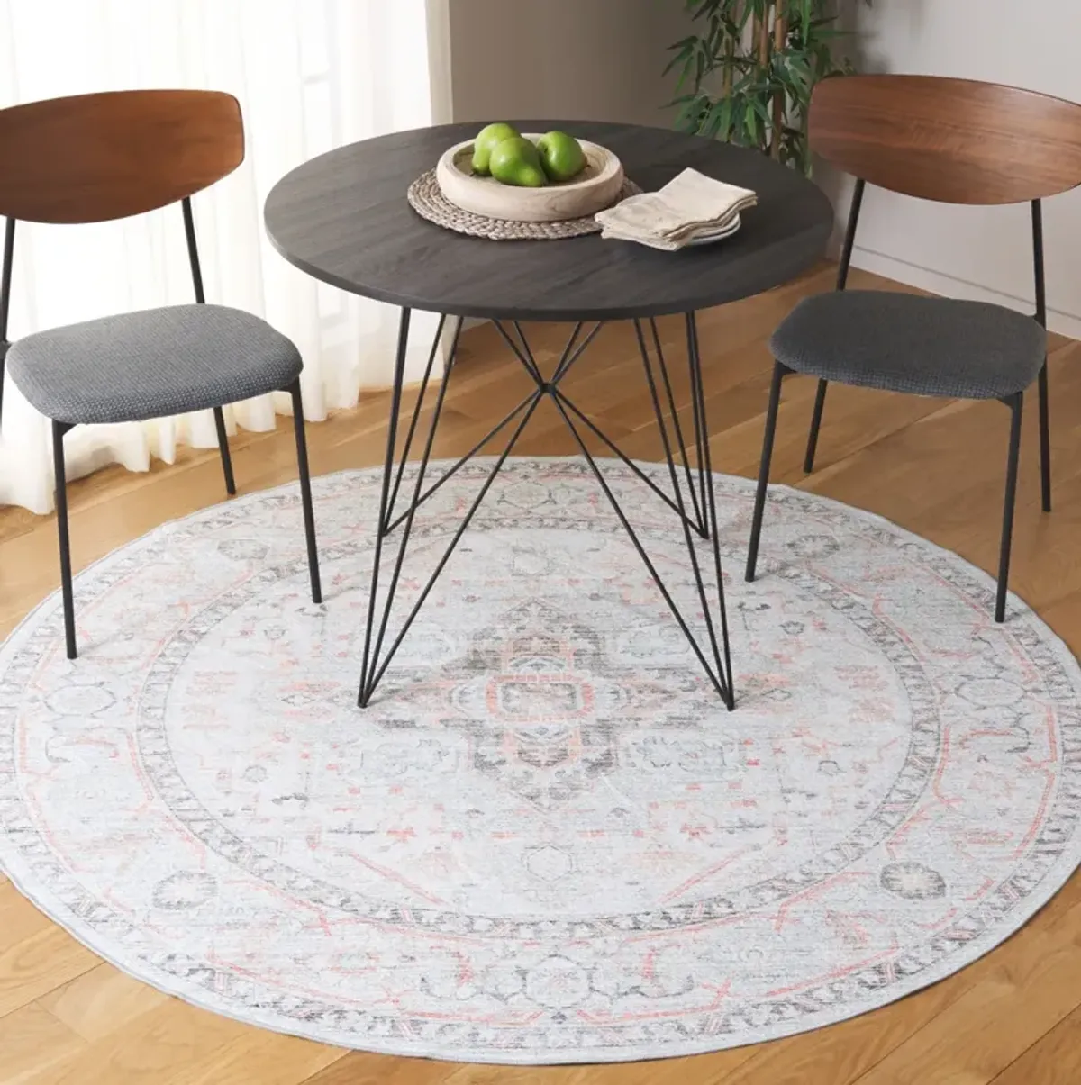 ARIZONA 913 LIGHT GREY  6' x 6' Round Round Rug