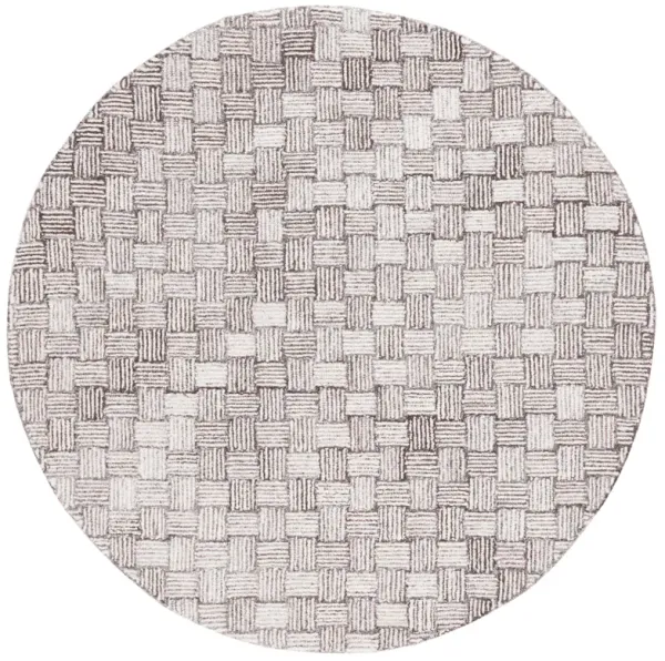 MICRO-LOOP Hand Tufted 5' x 5' Round area rug