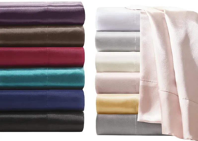 Madison Park Essentials Satin White Luxury 6 PC Sheet Set