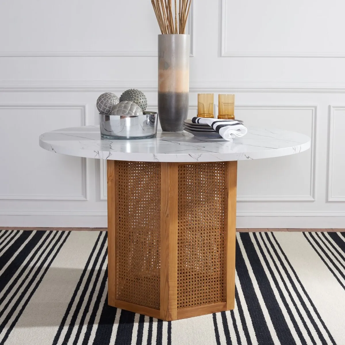 DANEZ CANE DINING TABLE