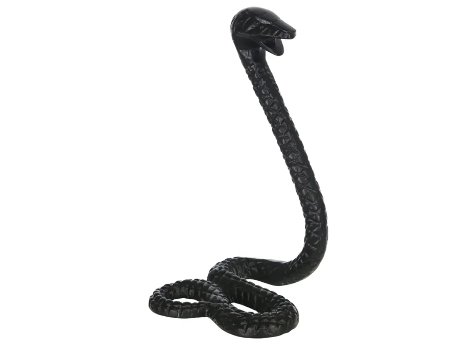 Metal 10"h Snake, Black