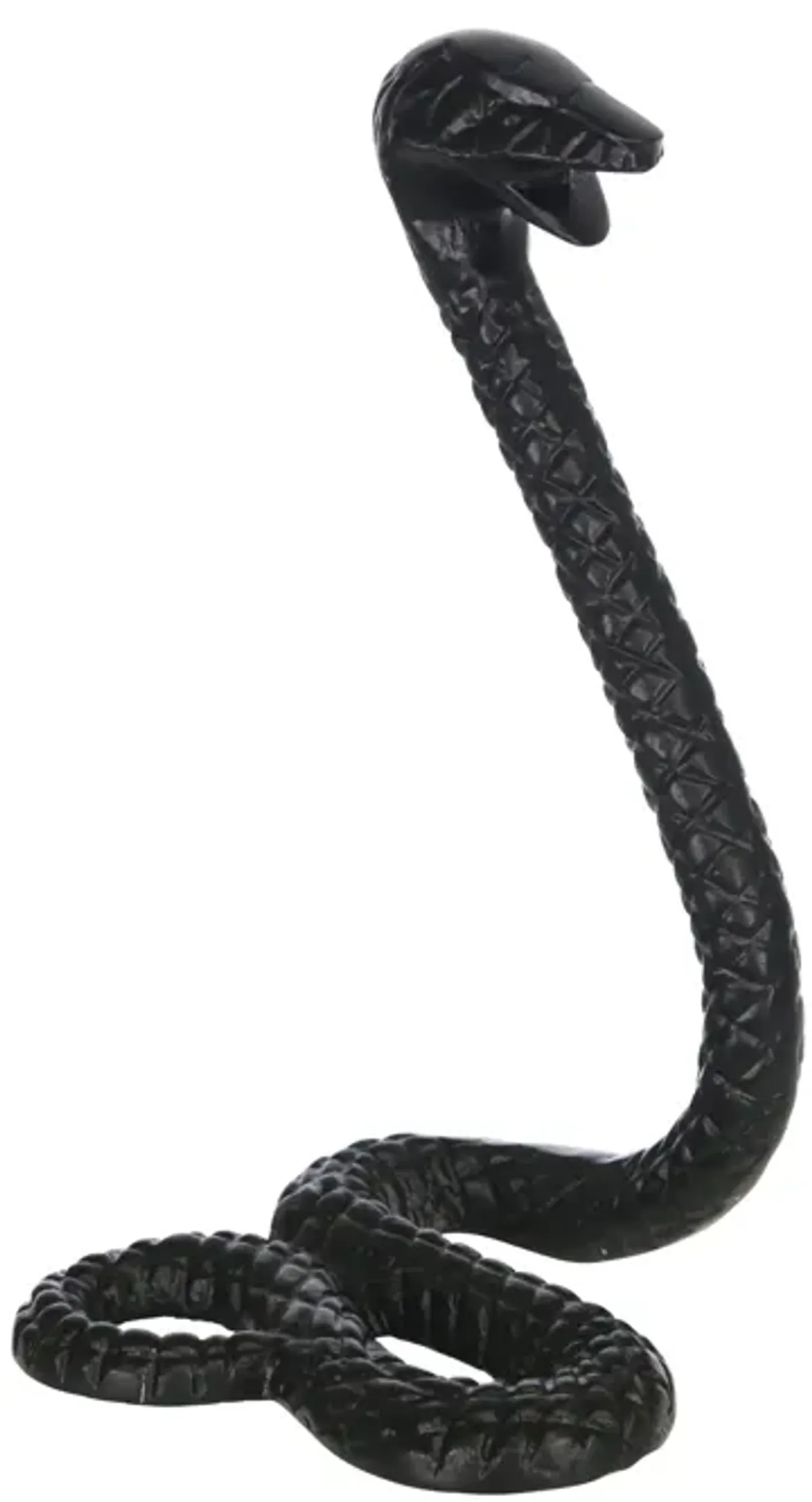 Metal 10"h Snake, Black