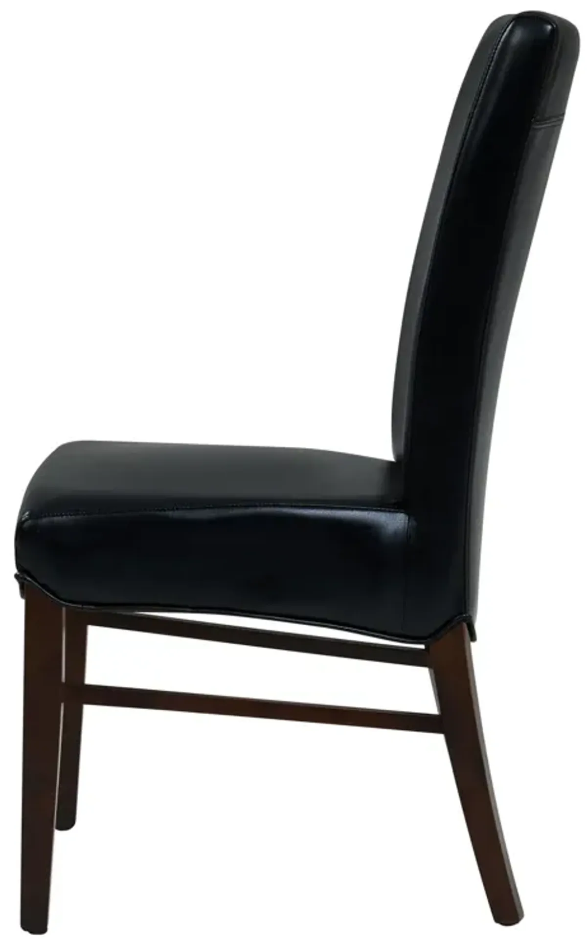 Milton Bonded Leather Dining Side Chair, Black (Set of 2)