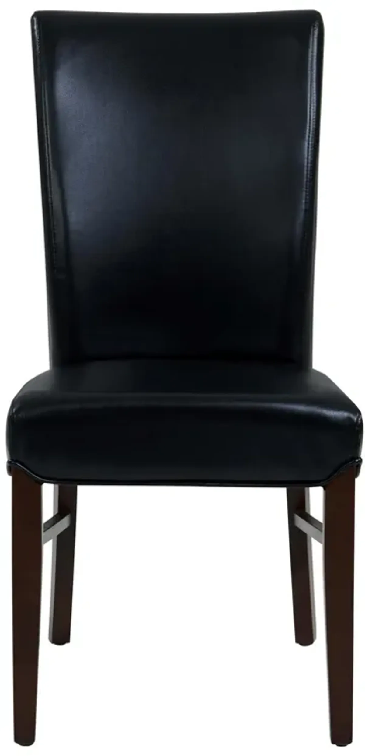 Milton Bonded Leather Dining Side Chair, Black (Set of 2)