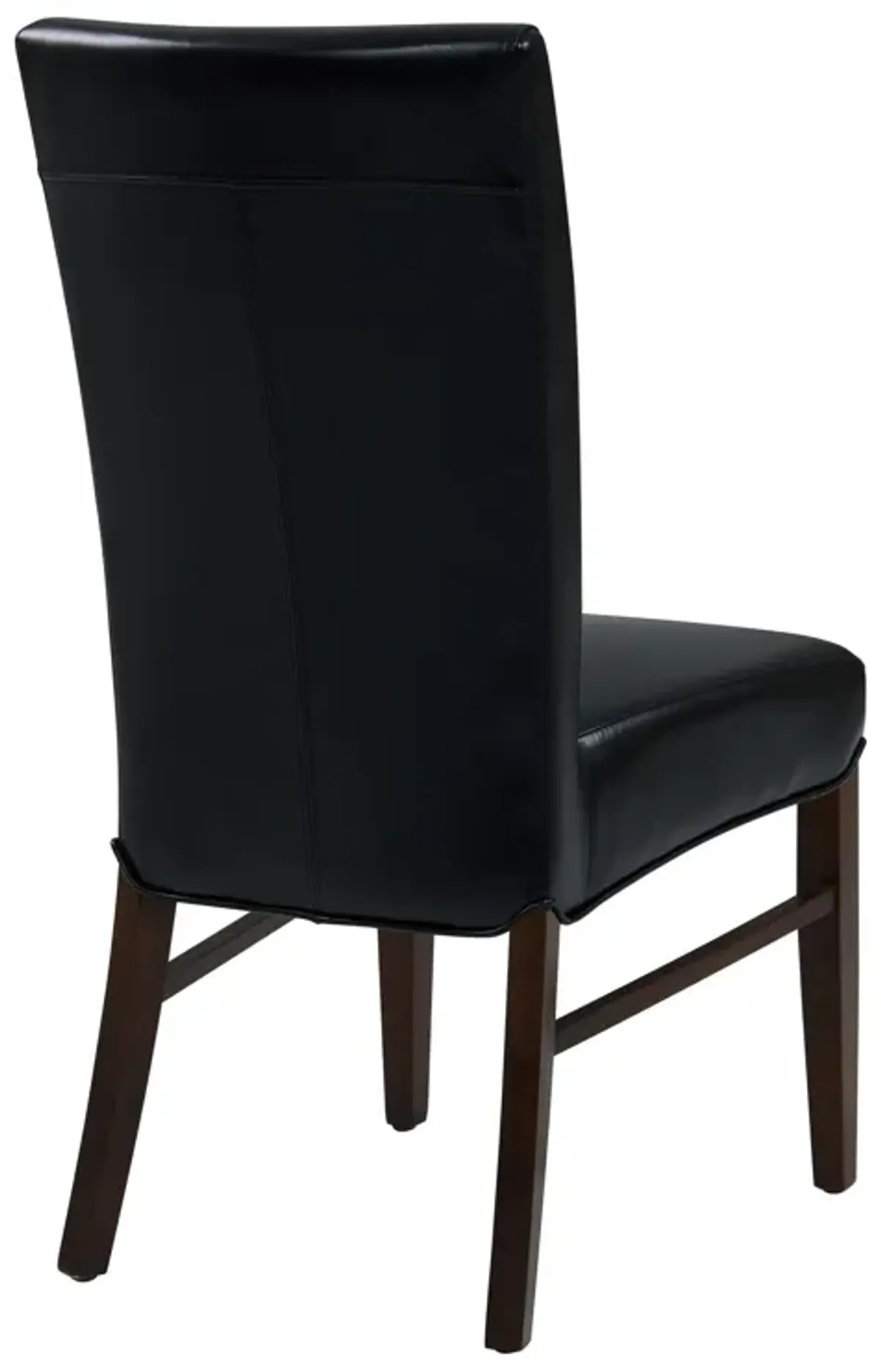 Milton Bonded Leather Dining Side Chair, Black (Set of 2)