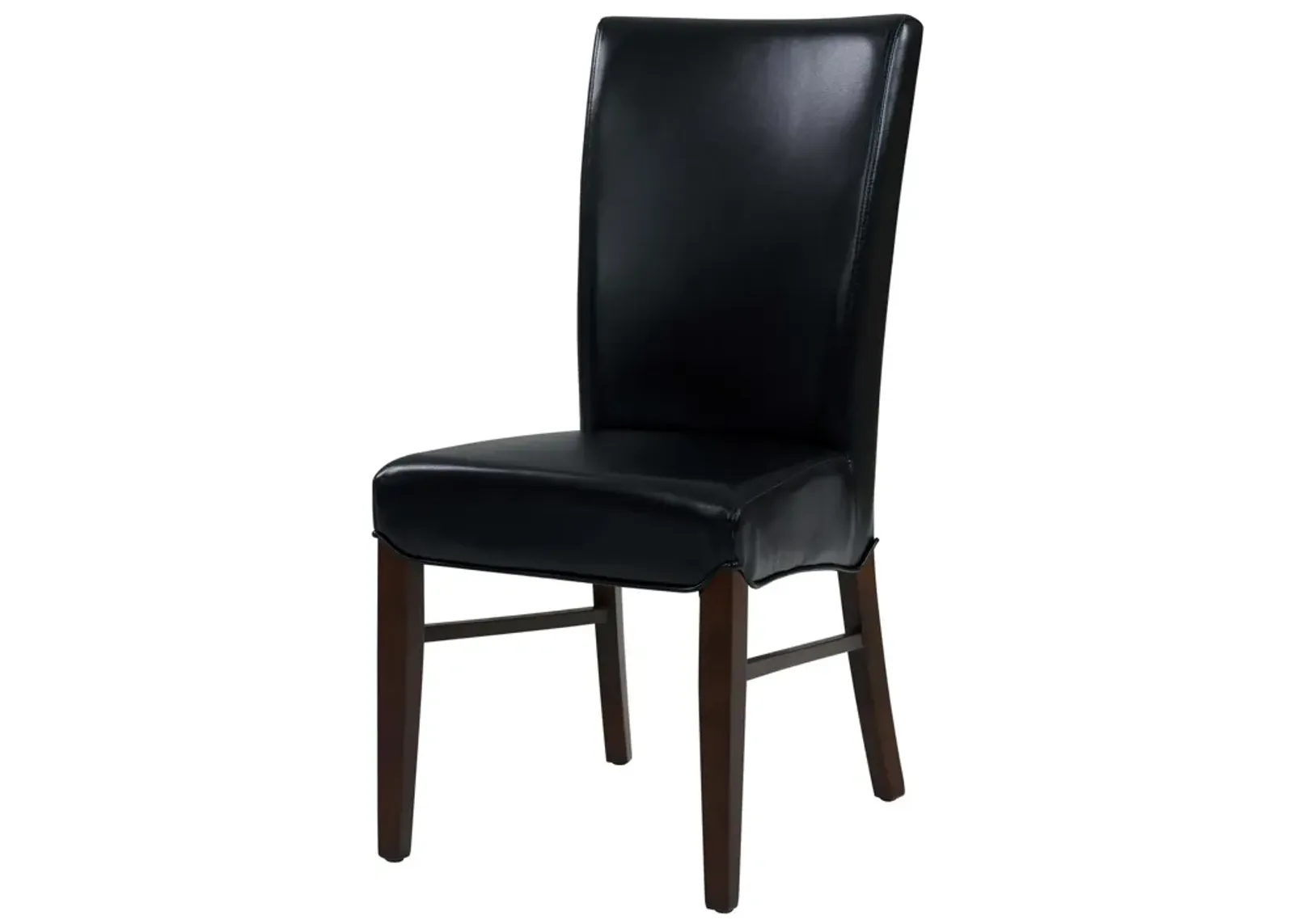 Milton Bonded Leather Dining Side Chair, Black (Set of 2)