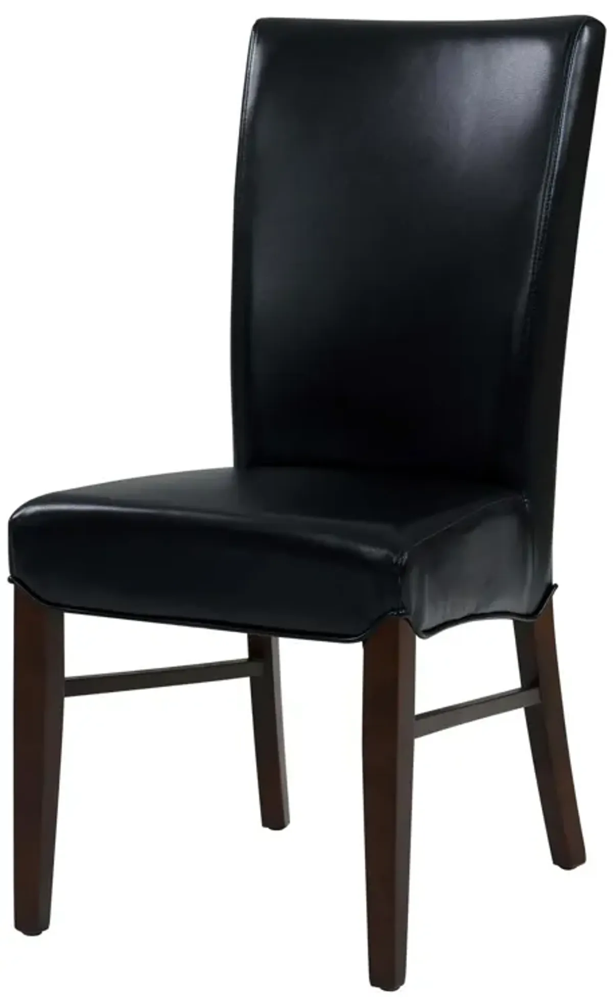 Milton Bonded Leather Dining Side Chair, Black (Set of 2)