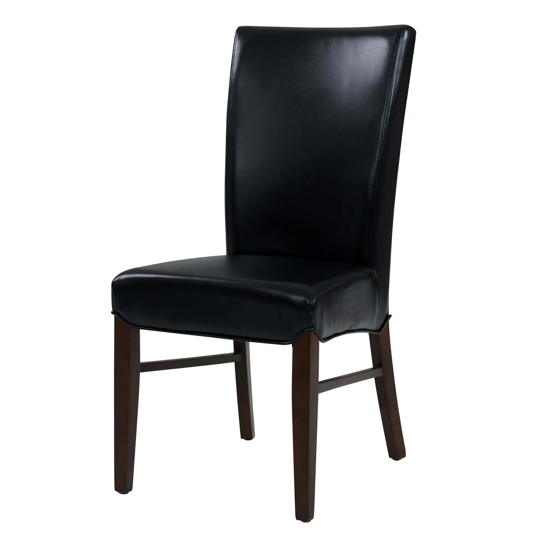 Milton Bonded Leather Dining Side Chair, Black (Set of 2)