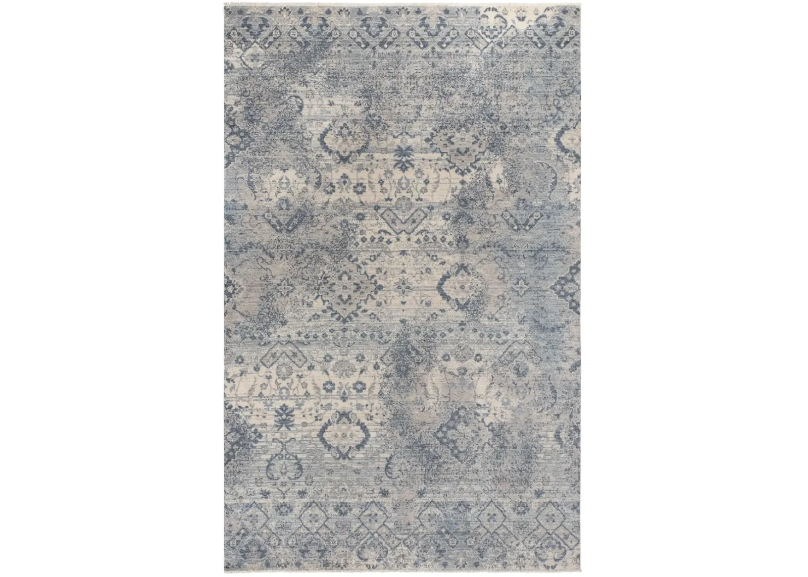 Platinum Beige Distressed Classical Proprietary Wool 2' x 3'  Rectangle Rug