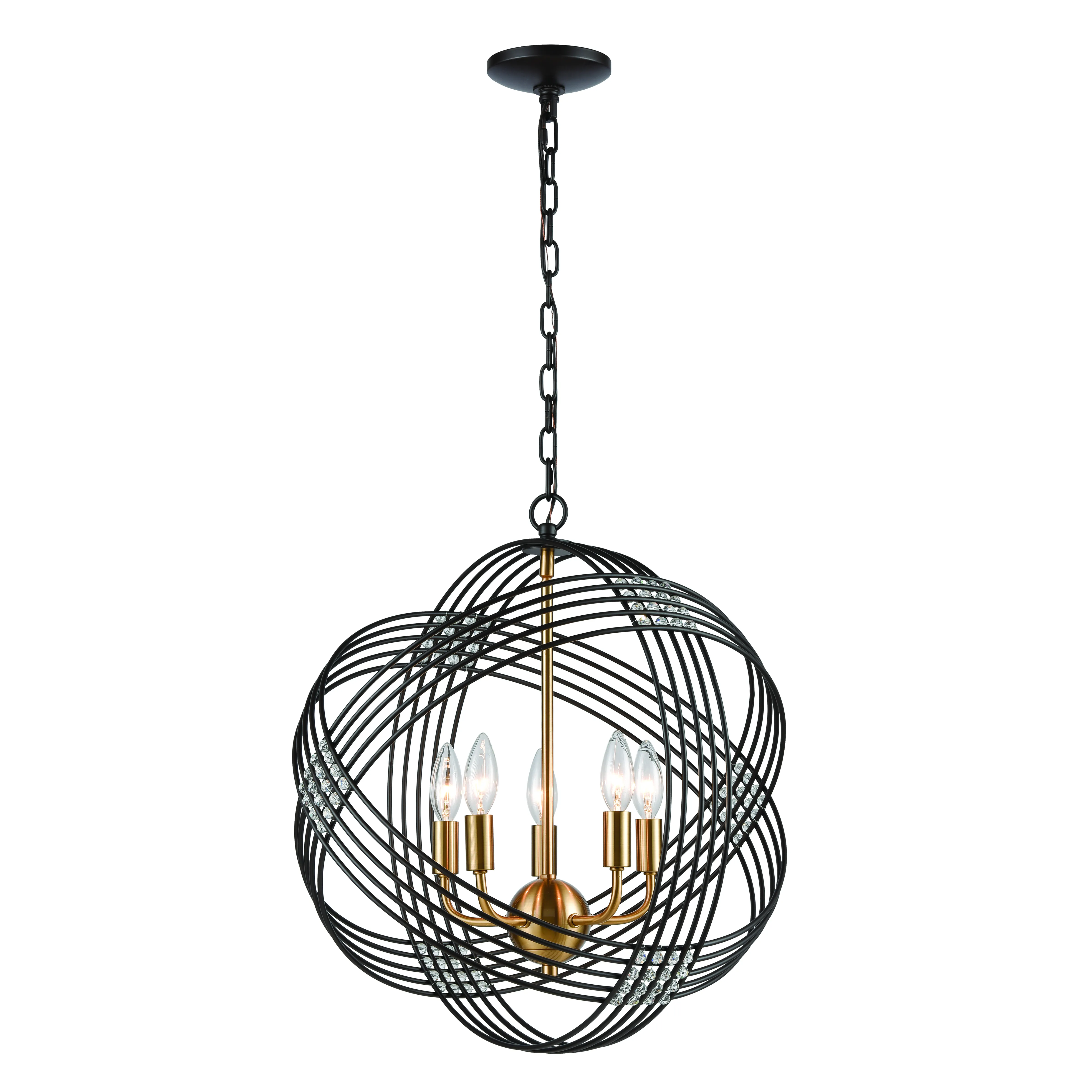 Concentric 19" Wide 5-Light Chandelier - Oil Rubbed Bronze