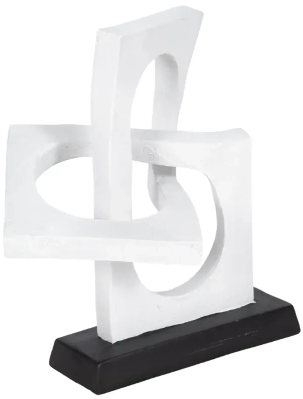 10" Links Sculpture Volcano Texture, White/black