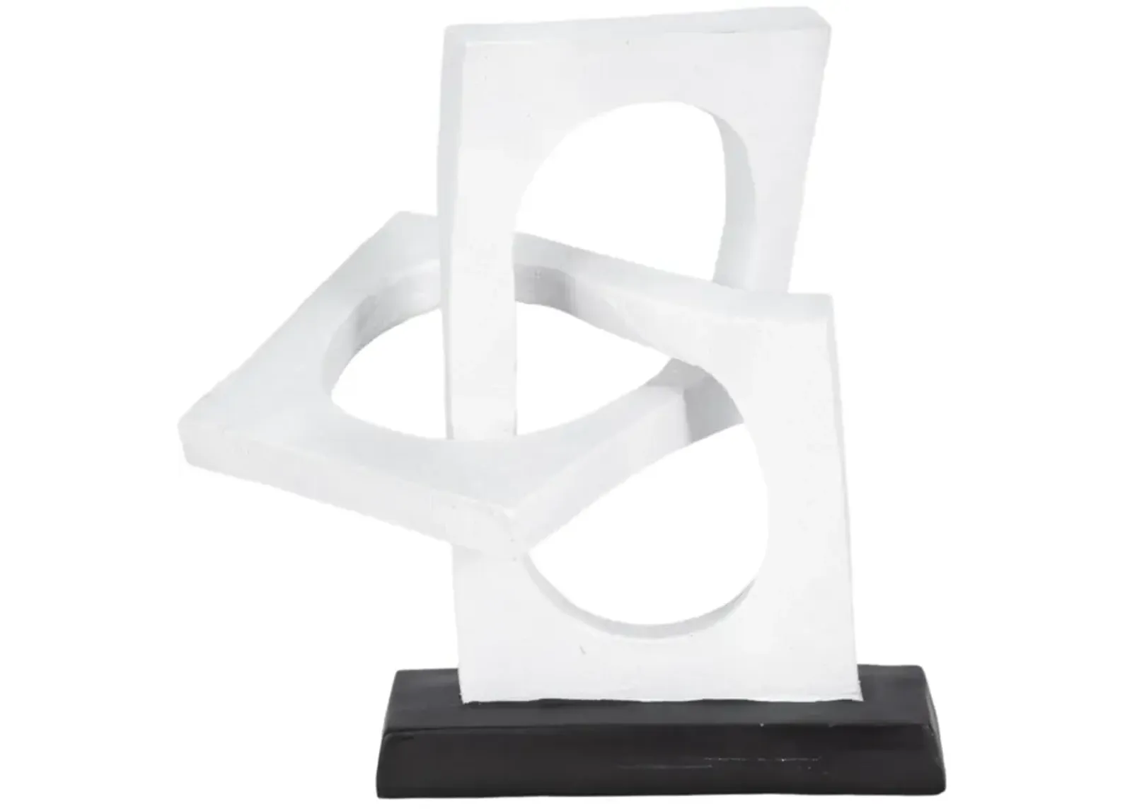 10" Links Sculpture Volcano Texture, White/black