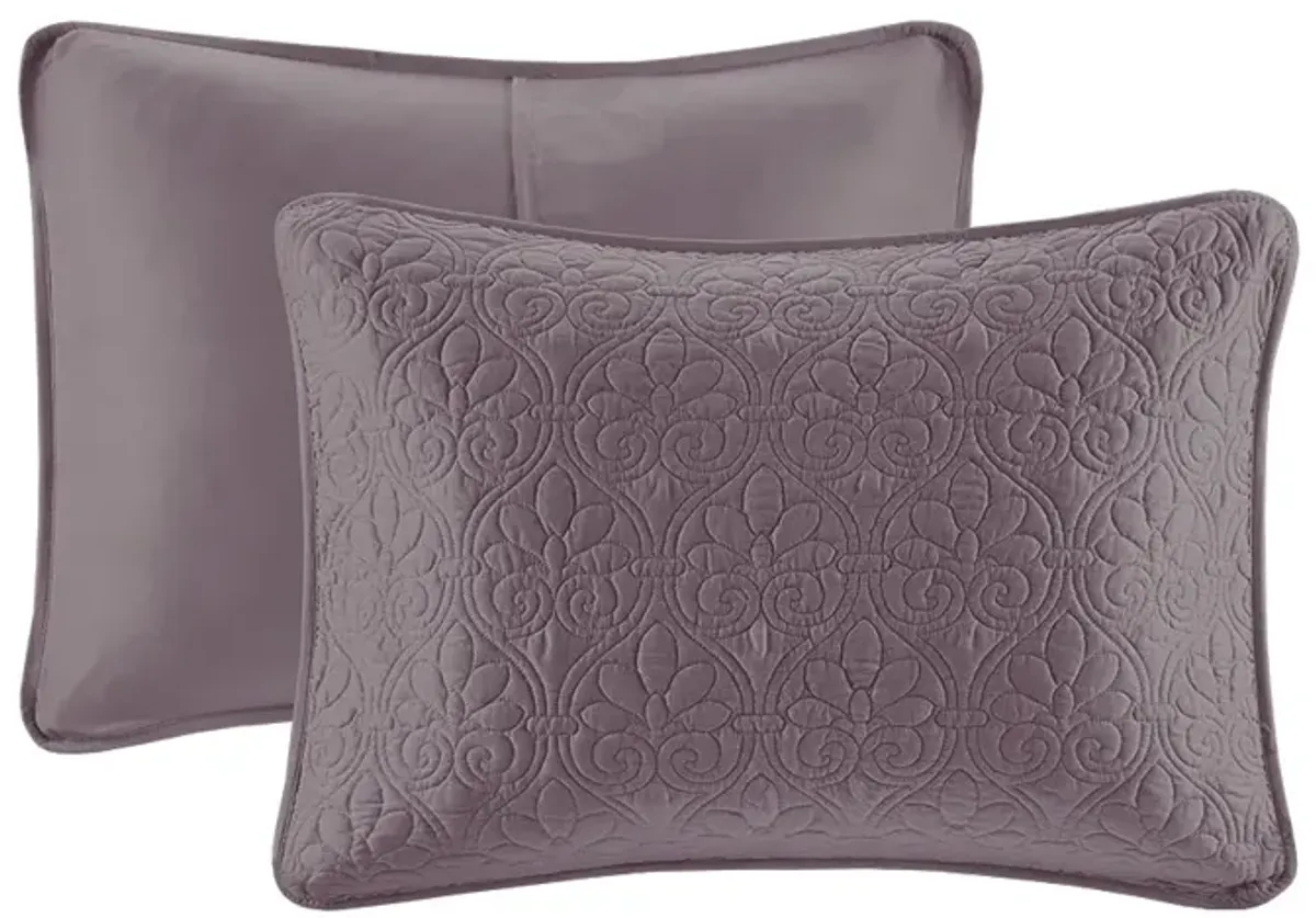 Madison Park Quebec Purple Reversible Quilt Set